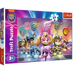 Puzzle Trefl Patrula Catelusilor 24 piese maxi, Cateii in actiune