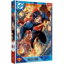 Puzzle Trefl 1000 piese Superman în actiune, multicolor, 12+ ani