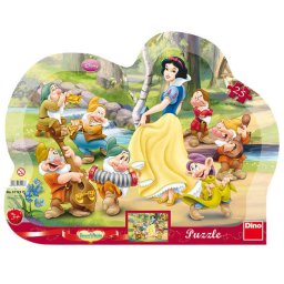 Puzzle cu rama Alba ca Zapada, 25 piese, pentru copii 3-6 ani