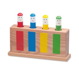 Jucarie din lemn Pop-Up Galt pentru motricitate fina si culori, 1 an+