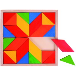 Joc mozaic din lemn cu 24 piese colorate pentru copii 18 luni+