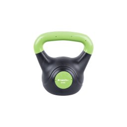 Gantera kettlebell inSPORTline Vin-Bell Dark 3 kg, negru-verde