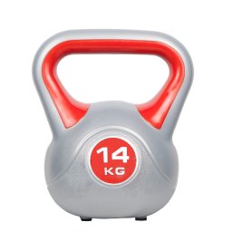 Gantera Vin-Bell 14 kg Sportmann, maner ergonomic, gri/rosu