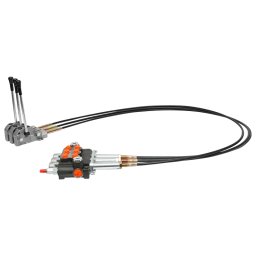 Distribuitor hidraulic cu 3 manete, cablu 2 m, 250 bar, 40 l/min, Breckner