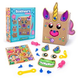 Set de creatie Boxineers pentru animalute din carton, reutilizabil, 5+ ani