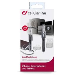 Cablu Cellularline Auxiliar AUXMUSIC2MK Jack-Jack 3.5mm