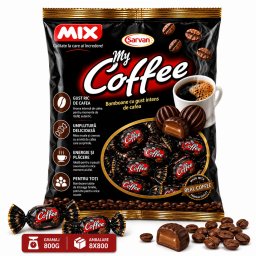 Bomboane SARVAN My Coffee cu Cremă de Cafea, 800 g/pungă