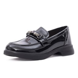 Pantofi dama eleganti din piele naturala lacuita, PASS Collection 1MA90005A 01-L, negru