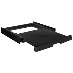 Kit universal de suprapunere Haier HASTKU10FB, raft glisant 12 kg, pentru masina de spalat si uscator, negru