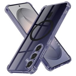 Husa de protectie Techsuit Shockproof Clear Silicone MagSafe compatibil cu Samsung Galaxy S26 Plus, Negru Fumuriu