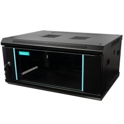 CABINET 19" SPACER 4U 600x450mm, fixare pe perete, Flatpack (dezasamblat), Black, usa sticla cu blocare, panouri detasabile, otel 1.5mm, sarcina maxima 60Kg, "SPCW-4U-450-BK-03