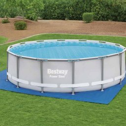 Panza de sol pentru piscina Bestway Flowclear, 488 x 488 cm, albastra