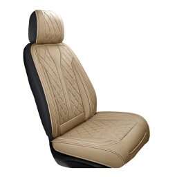 Husa scaun auto universala RoGroup din piele PU perforata, bej