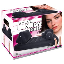 You2Toys Velvet Luxury Bed Pat Gonflabil cu Mașină de Sex, 2 Vibratoare și Telecomandă
