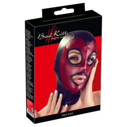 Bad Kitty Head Mască Fetish Unisex Negru/Roșu