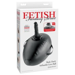 Fetish Fantasy Series Body Dock Love Ball Pernă Gonflabilă cu Dildo, 41,9 cm