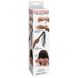 Fetish Fantasy Series Lover's Fantasy Kit Set Bondage cu Cătușe, Mască și Flogger