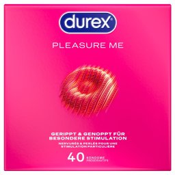 Durex Pleasure Me x 40 Prezervative cu Striații și Puncte
