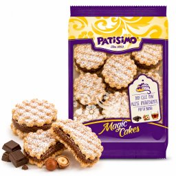 Fursecuri Faguri PATISIMO Magic Cakes cu Cremă de Cacao, Caserolă 350g