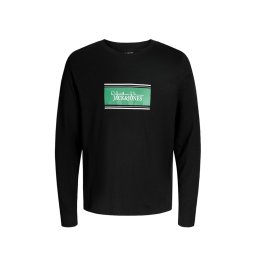 JACK & JONES Bluză Jjbuster Neck Bts 12298620 C-N10 black