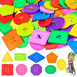 Joc Educativ de Snuruit Nasturi Geometrici Sortator