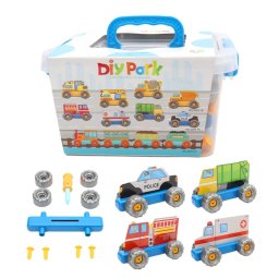 Set Joc de Constructie Vehicule DIY cu Piese si Suruburi, 30 piese