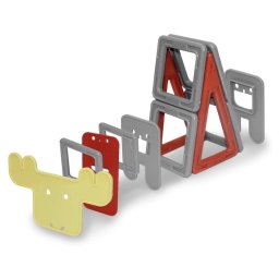 Set Magnetic de Constructie 12 Piese Multicolor 22.5x21x5.5 cm