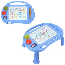 Tabla Creativa Magnetica 2 in 1 cu Masuta de Activitati si Desen, bleu