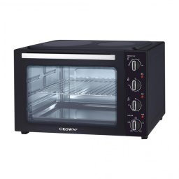 Cuptor cu 2 plite Crown CMO-482CER, 48 l, 1800 W, 4 functii, Termostat, Negru
