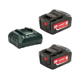 Metabo - 685051000 - Set 2 acumulatori si incarcator, Li-Ion, 18 V, 5.2 Ah, incarcare rapida