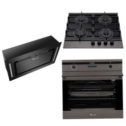 Cuptor Electric Pizza 73 Litri 9 Functii de Gatire 3600 W Grill Clasa A Negru