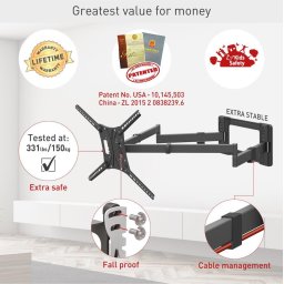 Barkan TV Wall Mount 13"- 83" Black