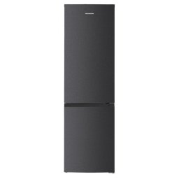 Aparate Frigorifice Combina frigorifica Heinner HCNF-HM293INVDGD, 293 l, Clasa D, No frost, Compresor Inverter, Control electronic cu termostat ajustabil, Lumina LED, H 185 cm, Gri Antracit Texturat