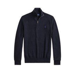 POLO RALPH LAUREN Pulover 32/2 Cotton-Half Zip 710B18060004 410 navy