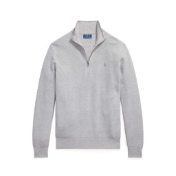 POLO RALPH LAUREN Pulover 32/2 Cotton-Half Zip 710B18060009 020 grey