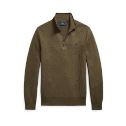 POLO RALPH LAUREN Pulover 32/2 Cotton-Half Zip 710B18060010 300 green