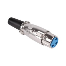Mufa XLR mama standard, 3 pini, carcasa metalica pentru cabluri audio