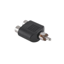 Adaptor RCA tata la 2x RCA mama pentru split semnal audio, compact