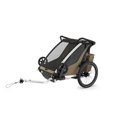 Carucior multisport dublu Thule Chariot Cross 2, kaki Faded
