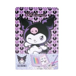 Jurnal artistic Kuromi cu markere neon, sabloane si stickere, 9+