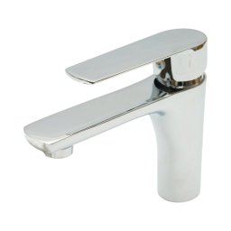 Baterie lavoar baie monocomanda, inox, crom lucios, montaj pe blat