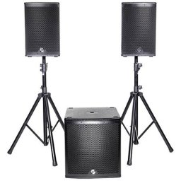 Sistem de Sonorizare Profesional Elokance Subwoofer 15inch / 38cm + 2 Sateliti 10inch / 25cm 800W RMS Negru