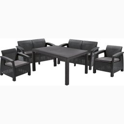 Set mobilier de gradina CORFU II FIESTA Grafit/ Gri-rece