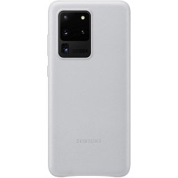 Leather Cover S20 Ultra Silver