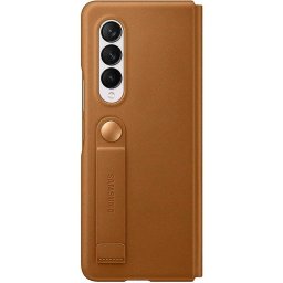 Husa Samsung Galaxy Fold 3 Leather Cover Camel EF-VF926LAEGWW