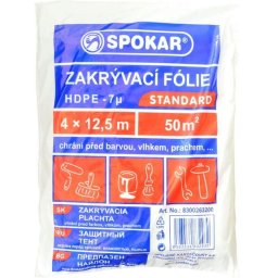 Folie de protectie pentru diverse suprafete SPOKAR, 4mx12,5m