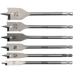 Set burghie plate pentru lemn 10-25 mm, 6 bucati, YT-3258