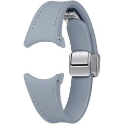 D-Buckle Hybrid Eco-Leather Band pentru Galaxy Watch6, Slim (S/M), Blue