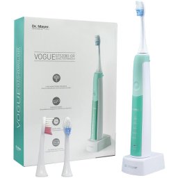 Periuta electrica sonica verde, pana la 48 000 PM/min, 5 moduri de curatare, timp de utilizare pana la 180 min, Design impermeabil IPX7, silentioasa, 2 capete peri DuPont