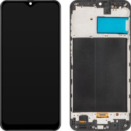 Piese si componente Display cu Touchscreen MP compatibil cu Samsung Galaxy M21 M215, cu Rama, Versiune OLED, Negru